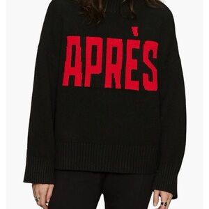 Apres Black Knit Logo Sweater - Women's